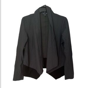 Eileen fisher colorblock gray/ black open front blazer